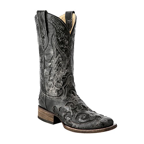 Corral Women's Vintage Exotic Python Western Black Cowboy Boots