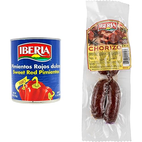Iberia Sweet Red Pimientos 27.5 oz + Iberia Chorizo Spanish Style Sausage, 5 Ounce image 2