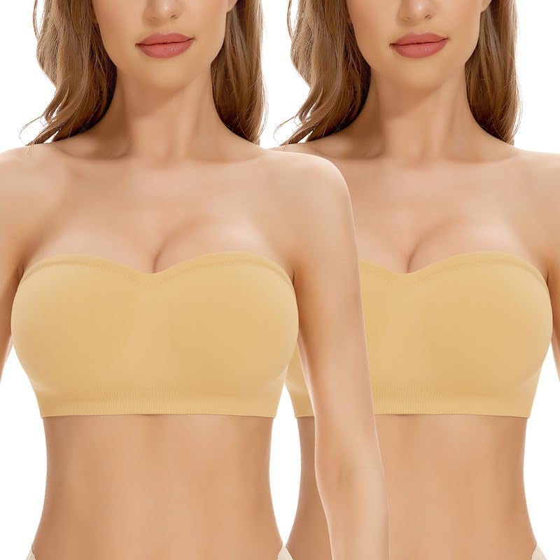 Soutien-Gorge sans Bretelles Rembourré Jiuday - Maintien Silicone Antidérapant