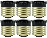 Pack of 6 E26 to E12 Converter Medium Screw E26 to Candelabra Screw E12 Socket Reducer Light Bulb...