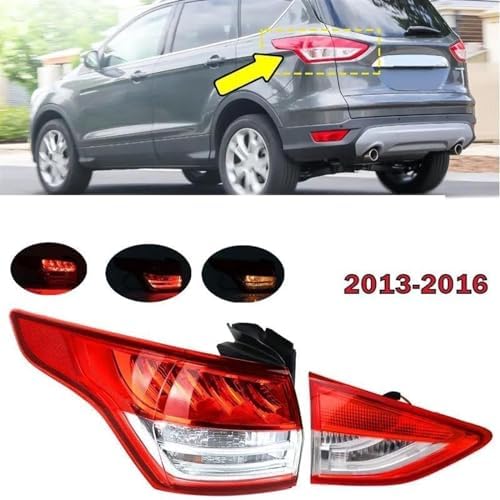 Car taillight Cover Car Accessories Tail Light Warning Brake Bumper Fog Lamp Auto Rear Taillight Assembly for Ford for Escape for Kuga 2013-2016 Car Rear Lamps