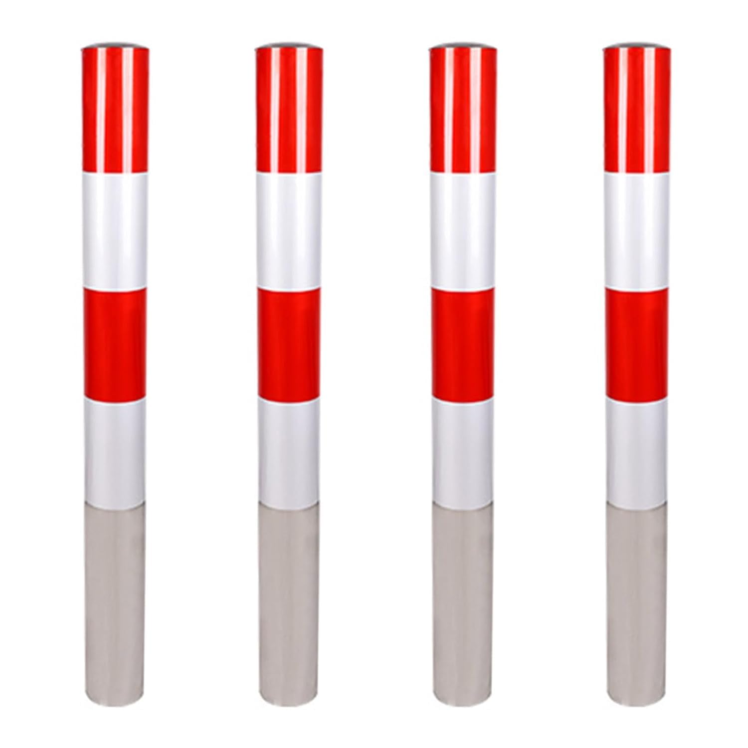 YNBSHGAA Reflective Parking Bollards for Enhanced Traffic Safety in Garages and Lots,Red (4pcs)