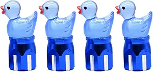 4-Pack Handmade Blue Duck Valve Stem Caps for Schrader Valves, Glow-in-The-Dark Tire Valve Covers, Unique Car & Bike Accessory, Fun Vehicle Customization, for Car Enthusiasts
