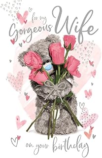 Me To You WIFE Birthday Bear 3D Holographic Hologram Birthday Card