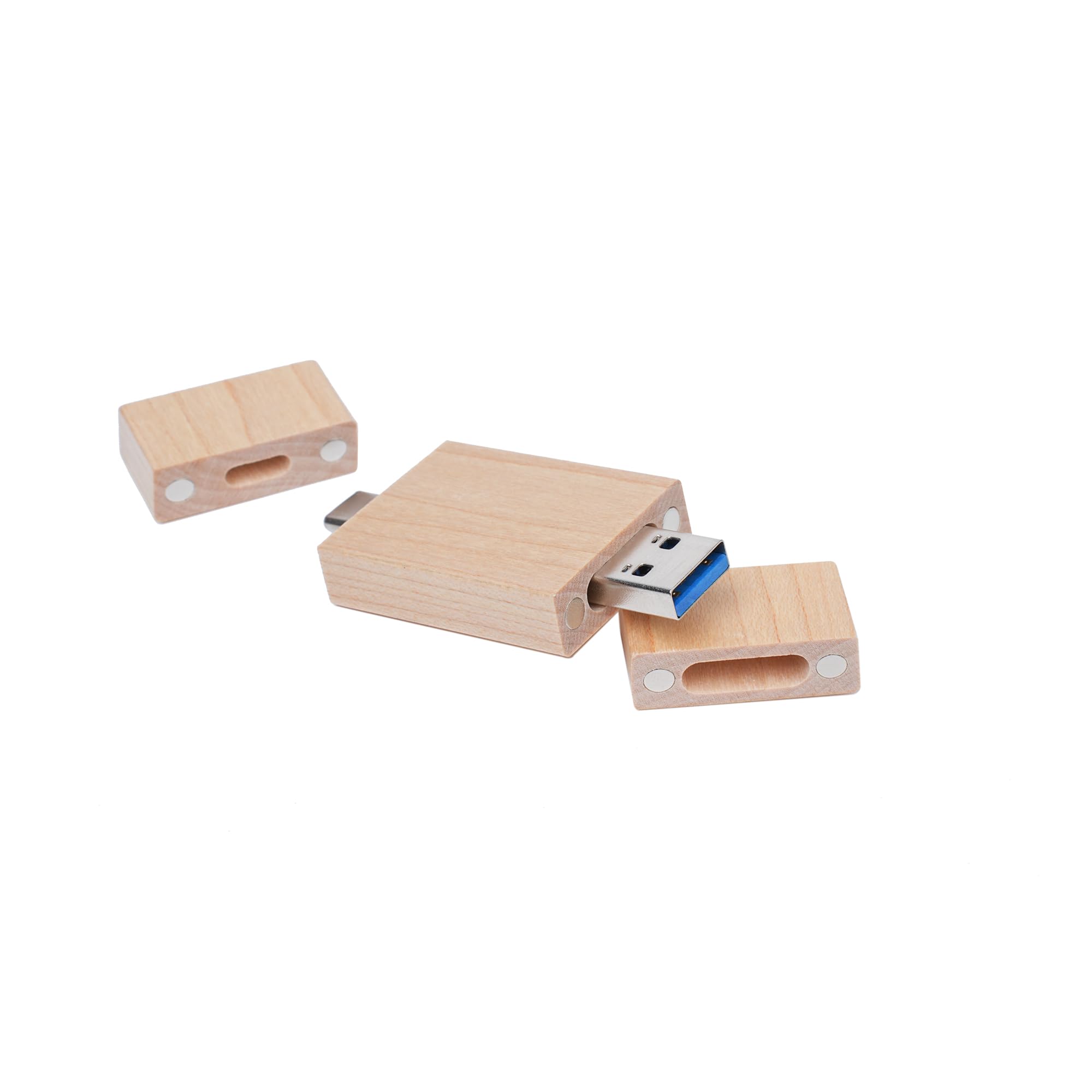 Chiavetta USB C da 32 GB, chiavetta USB 3.0 ad alta velocità, tipo C, doppia OTG, in legno d'acero, per TV, auto, smartphone, PC, laptop