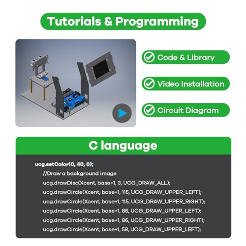 LAFVIN Simulation Ultrasonic Radar Sensor Module DIY Kit 180-Degree Scanning Detector Compatible with Arduino IDE - Image 7