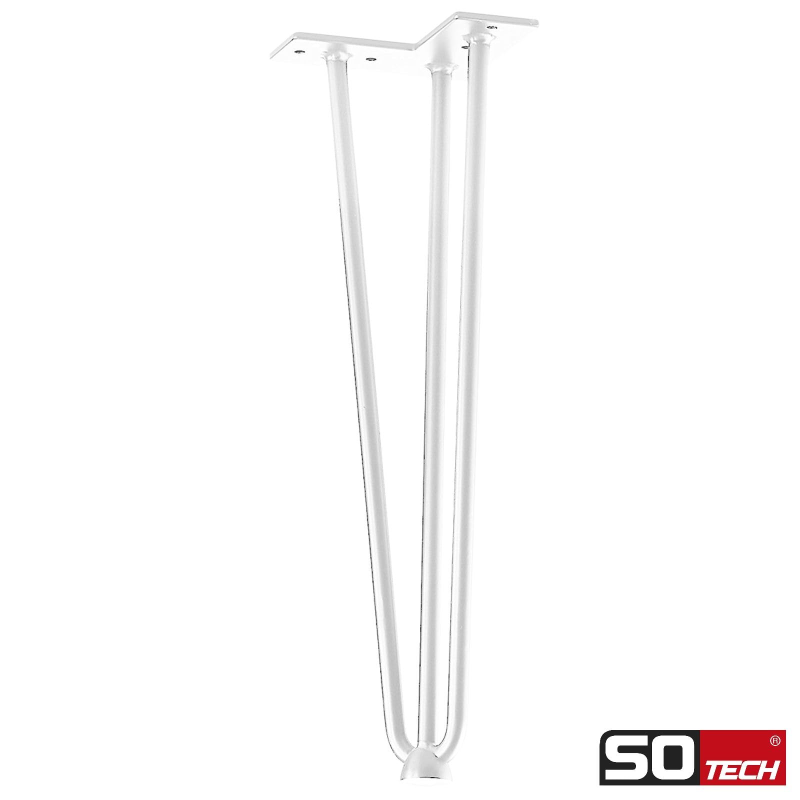 SOTECH 4 pezzi Gambe a forcella bianche 406 mm 3 montanti a per mobili