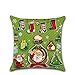 Produktbild Ronamick Weihnachten Kissenbezug Kissenhülle 45x45cm Glückliche Bunte Gedruckt Muster Atmungsaktiv Sofa Bett Home Decorative Weich Fall Auto Haus (B)