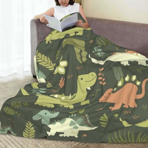Couverture flanelle dinosaures douce et légère en microfibre premium - 7