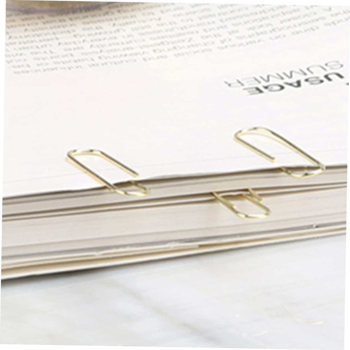 NUOBESTY 300pezzi Fermagli Carta Dorati Da Ufficio Da Clip Multiuso Per Scuola e Fatture Pratici e Facili Usare Design Elegante e Compatti Per Organizzazione Documenti