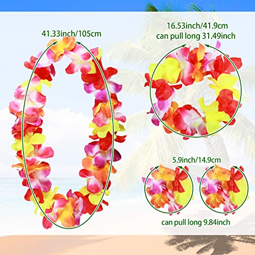 Set de disfraz hawaiano 7 piezas talla mujer niña miniatura 4