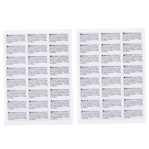 FUNOMOCYA 1000pcs Waterproof Suffocation Warning Labels Sign Stickers for Safe Packaging