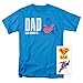 Popfunk Superman Dad Also Known As T-Shirt for Father's Day & Stickers (Medium, Turquoise)