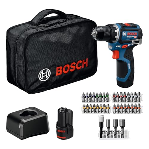 Bosch Professional 12V System Trapano-avvitatore a batteria GSR 12V-32 (Advanced KickBack Control, motore brushless, incl. 2.0 Ah, GAL 12V-20, acc., inserto P&C, borsa portautensili)