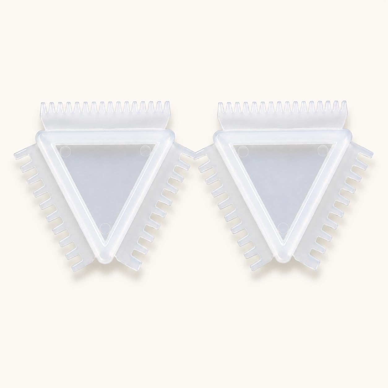 Professional Triangle Wall Texture Comb Tool for Decorative Wall Design, Putty, POP, Gypsum & Cement Plaster, Plastic Pattern Maker for Interior Decoration, Painters, Contractors and DIY PACK OF 2-image-4