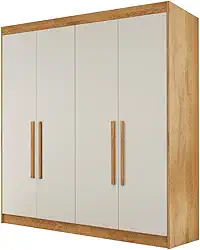 Guarda Roupas Casal 4 Portas 3 Gavetas 100% MDF Tunis
