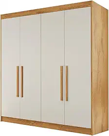 Guarda Roupas Casal 4 Portas 3 Gavetas 100% MDF Tunis