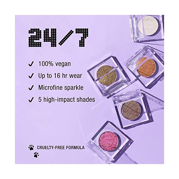 Urban-Decay-247-Moondust-Eyeshadow-Compact-Space-Cowboy-Light-Champagne-Gold-with-Silver-Sparkle-Maximum-Glitter-Velvety-Shimmer Urban Decay 24/7 Moondust Glitter Eyeshadow Single, Buildable Sparkly Eye Glitter, Long-lasting Shimmer Finish, Reflective Iridescent Eye Shadow Topper, Wet Look Effect, Vegan, Cruelty-free - 0.06 oz