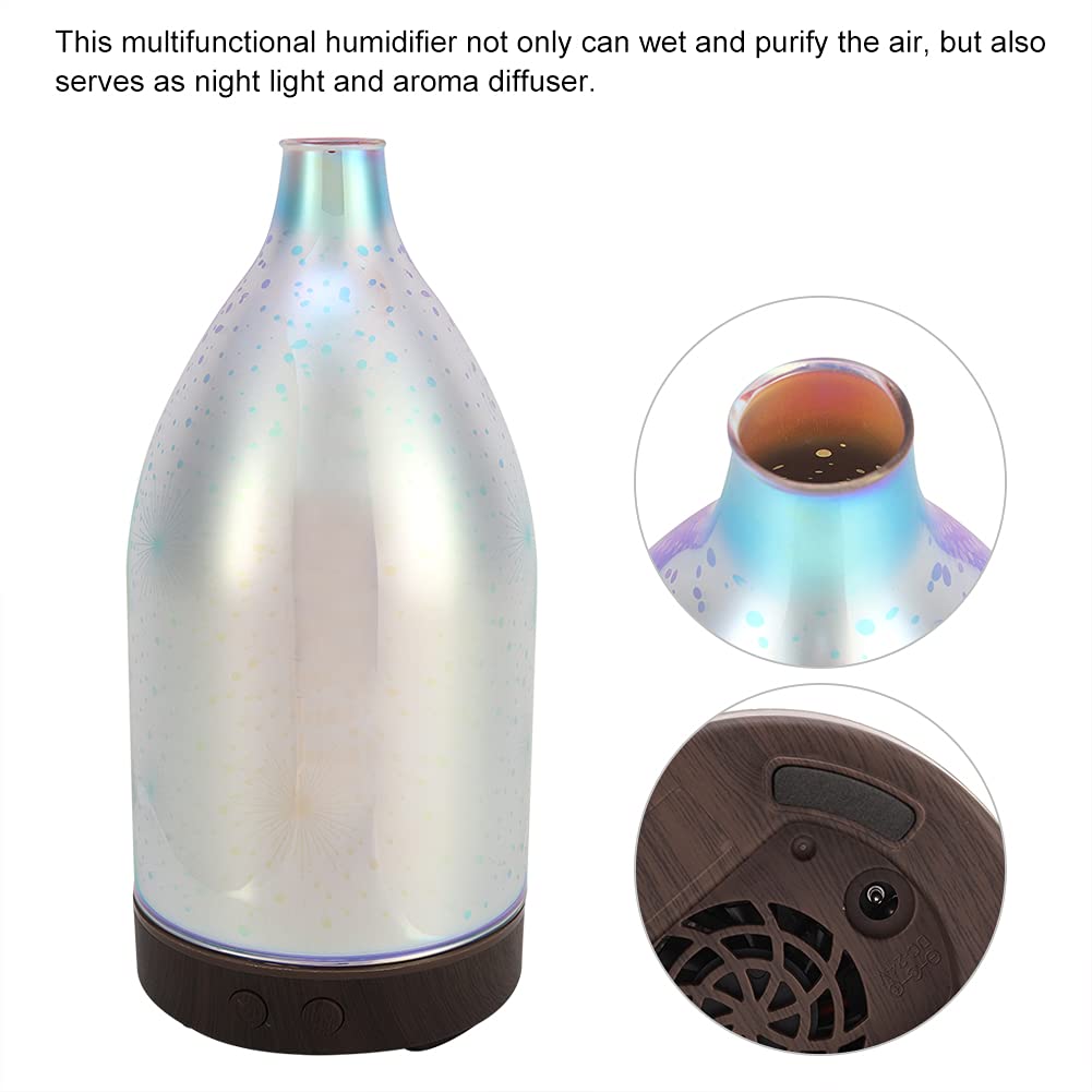 Diffusore e umidificatore di oli essenziali per aromaterapia ad ultrasuoni da 100 ml con luce notturna a LED per camera da letto e casa