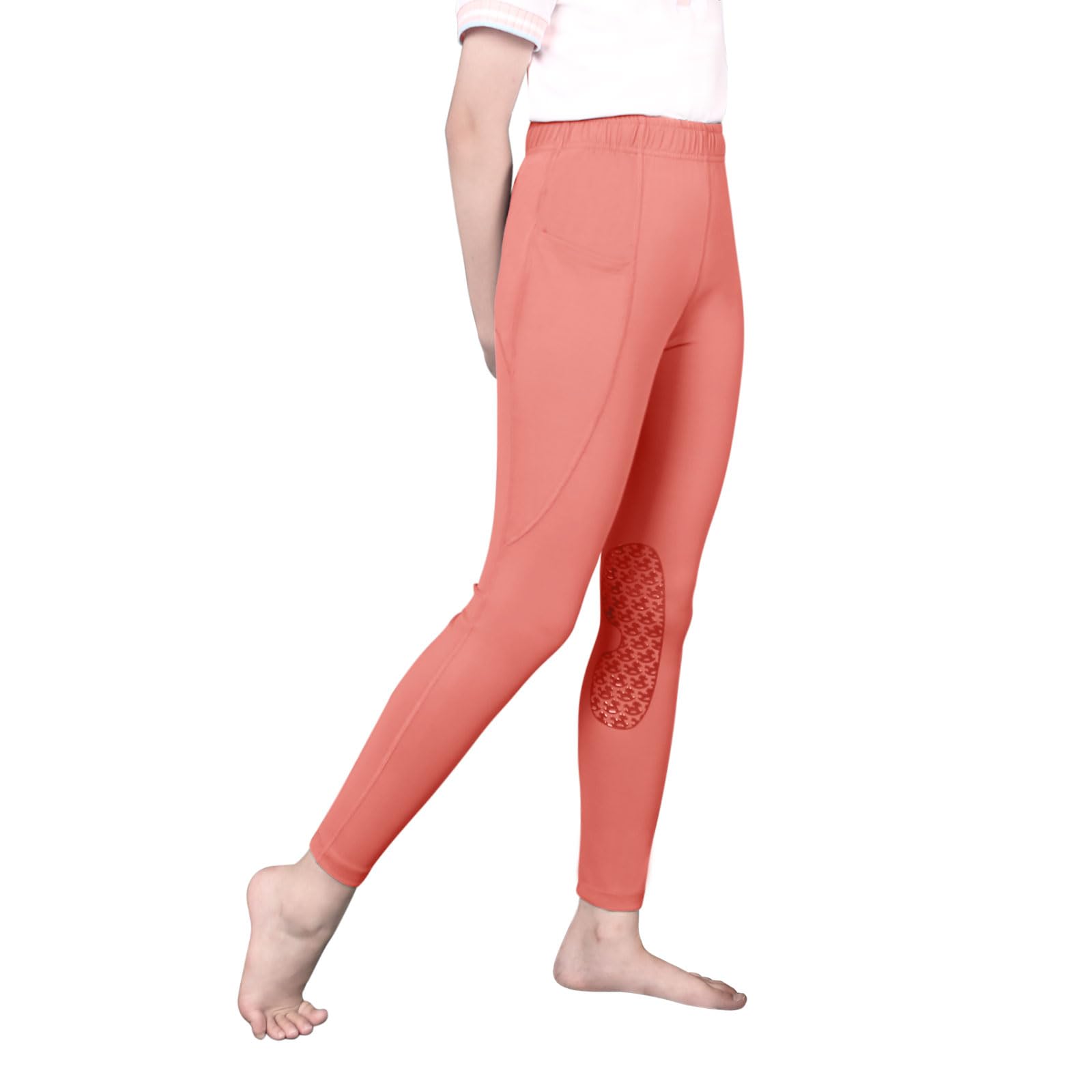 Harrison Howard Pantalones ecuestres para niñas, con parche en la rodilla, pantalones de equitación, mallas escolares