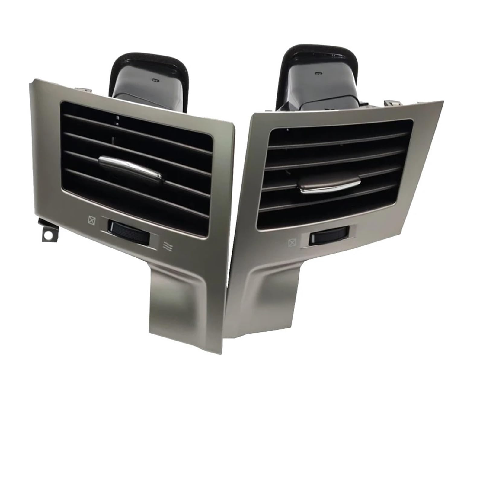 Haggydc Silver Center L-R Air Conditioning Vent Fit For Lexus Lx570 Lx450 Lx460 2007-2017 Dashboard Air Outlet Penal Air Conditioner Outlet(Silver Center L-R)