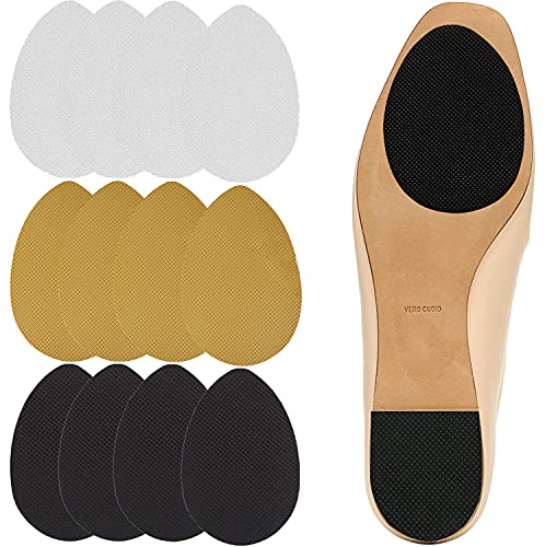 Crazy Bean 6 Paires Autocollant Semelles Antidérapantes Semelle Coussin Anti-Slip en Silicone Protection de la Semelle Contre L'abrasion 2 noires + 2 jaunes +...