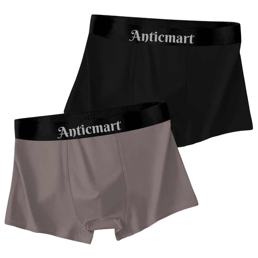 Men's Premium Printed Boxer Briefs Pack of 2 | Ultra Soft Stretch Trunks | Breathable Innerwear | Comfortable Waistband | All-Day Support Underwear for Men-picture-25