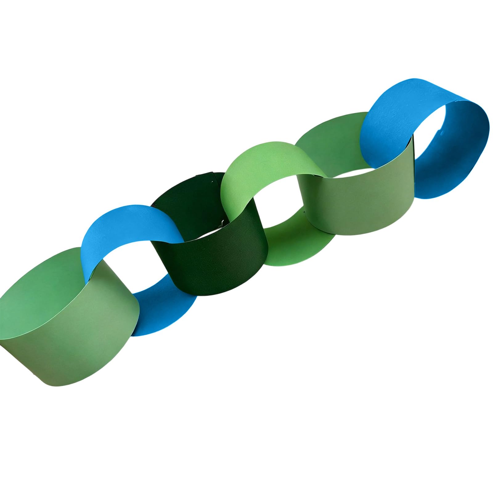 Elnwnnkc Turquoise Color 100Pcs Cheerful Rainbow Paper Chains Safe And User Friendly For Children Birthday Parties And Classroom Decors Preschool Classroom Decorations