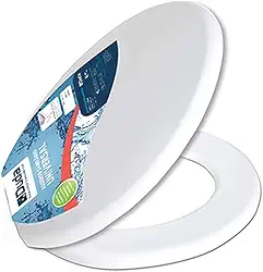 Assento Sanitário Almofadado Branco com Tampa, Confortável, Universal, Fácil de Instalar