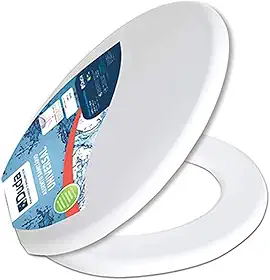 Assento Sanitário Almofadado Branco com Tampa, Confortável, Universal, Fácil de Instalar