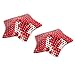 P Prettyia 2 Unids Pezonera Forma de Estrella con Lentejuelas Pegatina de Pezón Cubierta de Seno Sujetador para Mujer - rojo, 7cm