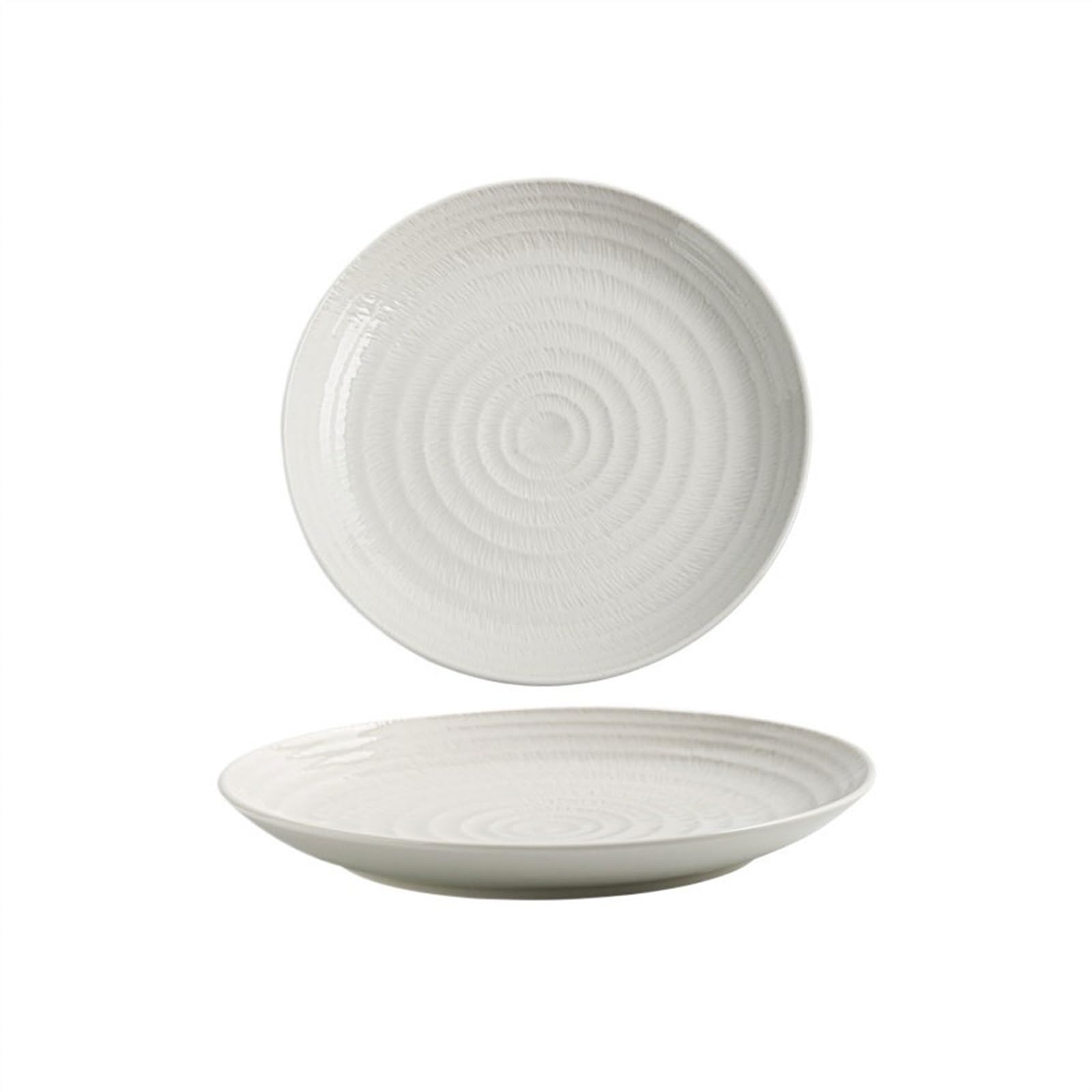 HPTHLY Plate 1 Piece Bone Dish Household Dish Western Steak Plate Flat Plate Underglaze Color Tableware Dessert Plate (8.3 Inch)