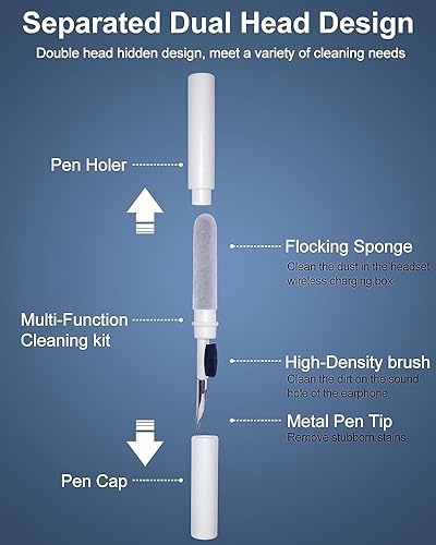 Miniatura 2 de Kit de limpieza para Airpods, bolígrafo de limpieza de auriculares, kit de limpiador de teléfono, herramienta de limpieza de auriculares