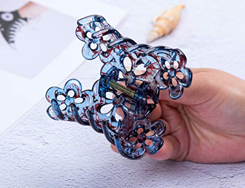 Pinzas para el cabello 4 unidades con flores huecas miniatura 5