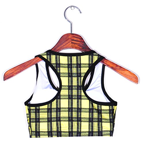 Image of Sister Amy Women's Aerobics Gym Dance Yoga Vest Printed Sports Bra Top Vest