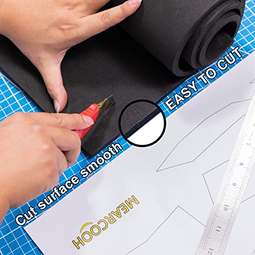 Image of Black Foam Sheets Roll, Premium Cosplay EVA Foam Sheet,8mm Thick,13.9 inchx39 inch,High Density 86kg /m3 for Cosplay Costume, Crafts, DIY Projects by MEARCOOH