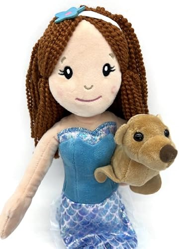 The Petting Zoo Muñeca de sirena con animal de peluche de león marino, gran regalo para niñas, muñeca de peluche de sirena con juguete de peluche de disponible en Yaxa Costa Rica