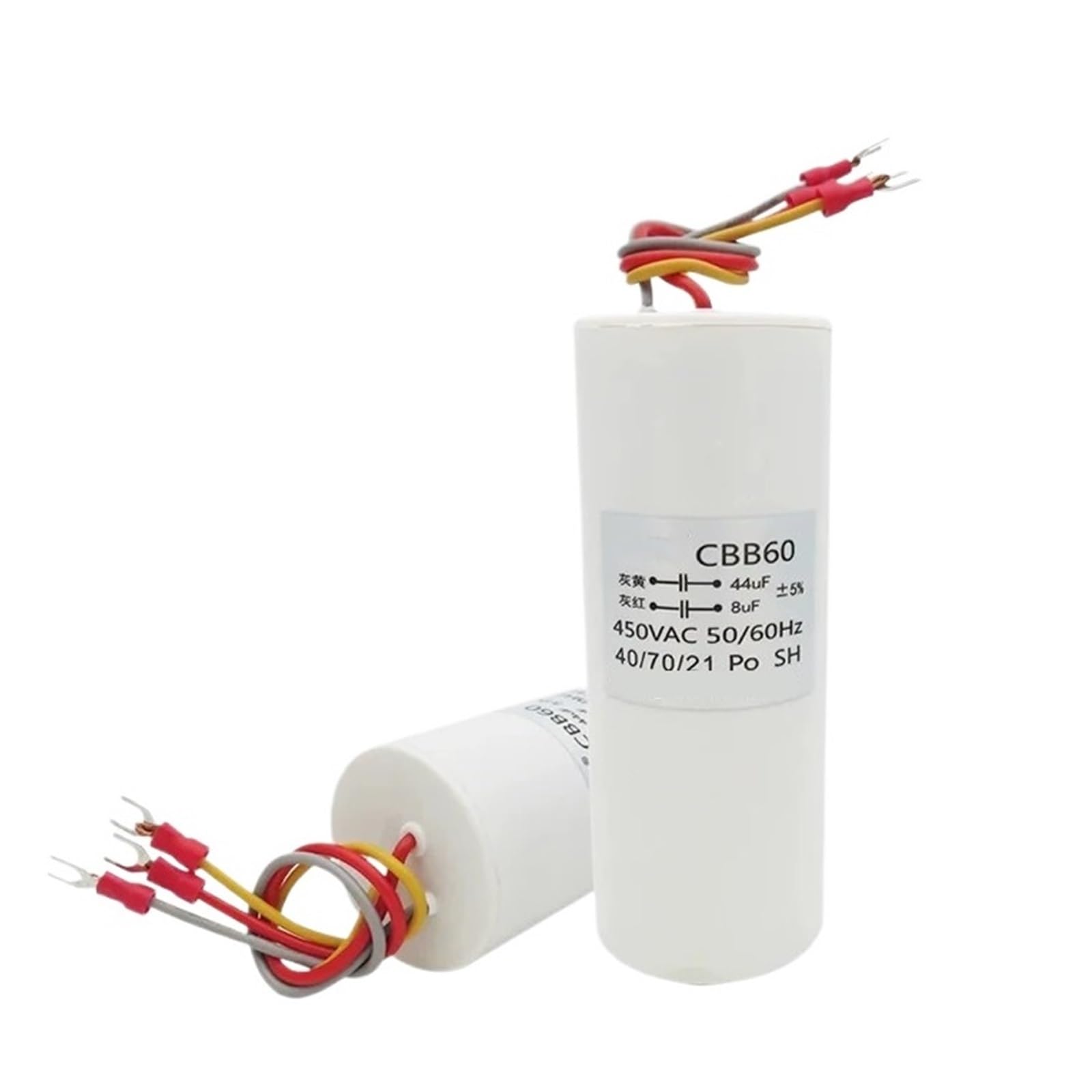 KSZHZYMGX 1PCS CBB60 44UF+8UF 450V Three wire 3-wire dual capacitor