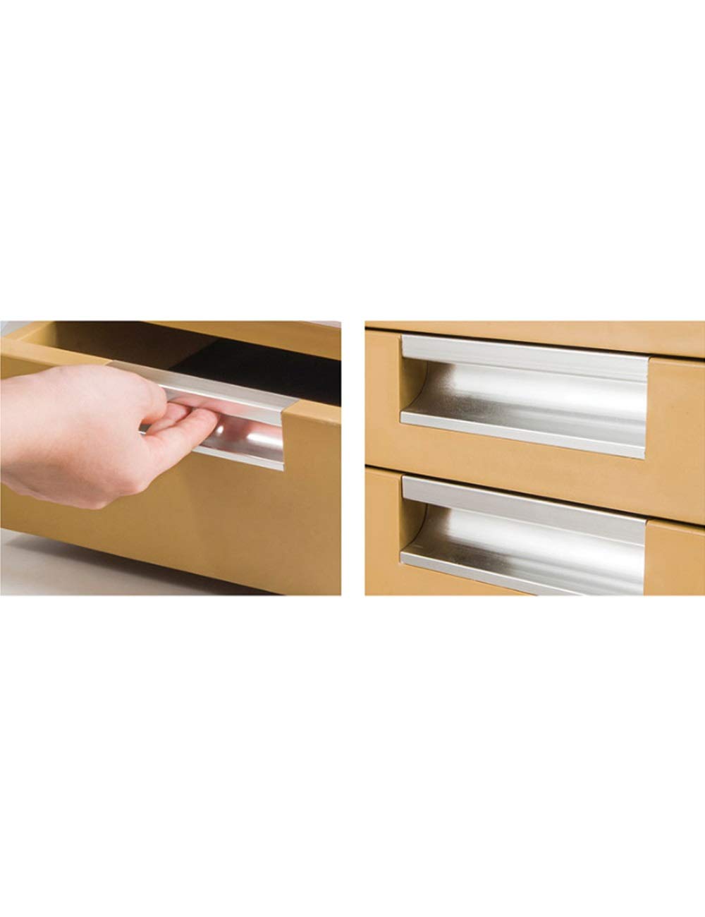 Armadio per file desktop in lega di alluminio con bordo in legno e porta file in plastica Family Office nizer per archivio Storage Manager desktop al 4 ° piano