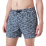 BOSS Herren Mata Badeshorts aus Ripstop-Gewebe mit geradem Beinverlauf Blau XL