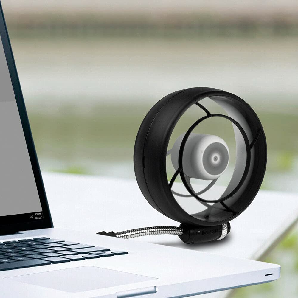 ARCTIC Summair Light – mobilny wentylator USB na biurko, wentylator stołowy/wentylator stojący, niski poziom hałasu, 900 – 2100 obr./min, kolor czarny