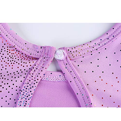 HOZIY Leotards for Girls Ballet Gymnastics Sleeveless Long Sleeve Colorful Sparkles Aqua Blue Pink Purple Solid