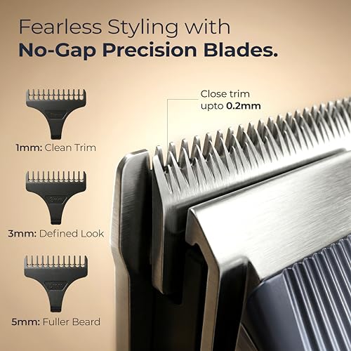 Image of Lifelong Beard Trimmer for Man | Trimmer Men Beard |Cordless Rechargeable Waterproof Skin Friendly All in One Grooming Kit for Beard, Nose, Hair, Body |Shaving Machine with 3Combs, TypeC, 2Hr Runtime