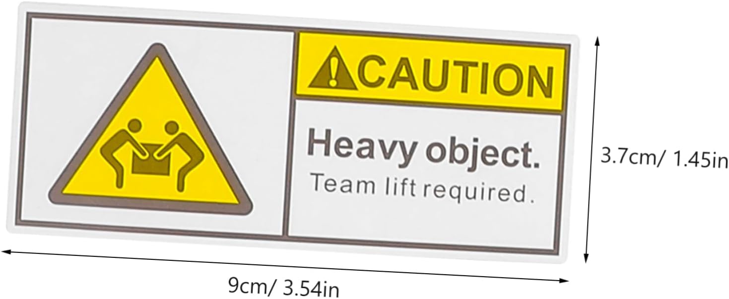 Veemoon 500 Labels/roll Heavy Caution Stickers for Team Lift Shipping Logistics Packaging Warning Labels