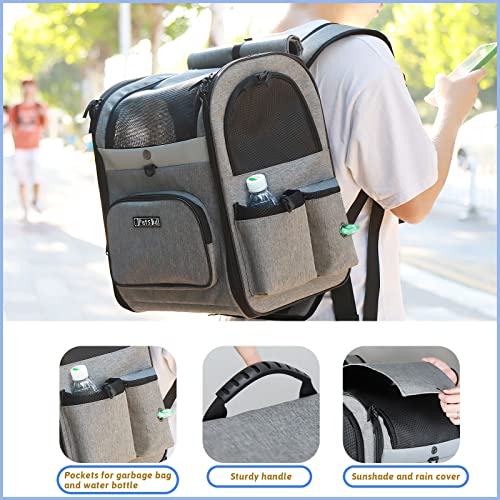 Pet-Carrier-Backpack-13-x-11x-165-for-Small-Medium-Dogs-and-Cats-Under-20LBS-Large-Space-Foldable-Backpack-with-Safety-Lock-Zipper-and-Breathable-Mesh-for-Travel-Hiking-CampingGrey - Cucciolini Doodles Pet-Carrier-Backpack-13-x-11x-165-for-Small-Medium-Dogs-and-Cats-Under-20LBS-Large-Space-Foldable-Backpack-with-Safety-Lock-Zipper-and-Breathable-Mesh-for-Travel-Hiking-CampingGrey