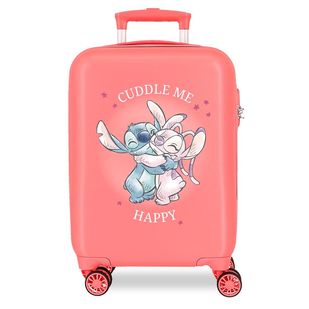 Disney Joumma Stitch Cuddle Me Valigia da Cabina Rosa 38 x 55 x 20 cm Rigido 2 kg Chiusura a combinazione Laterale ABS 2 kg 34 L Bagagli a Mano, Rosa, Taglia unica, Valigia cabina