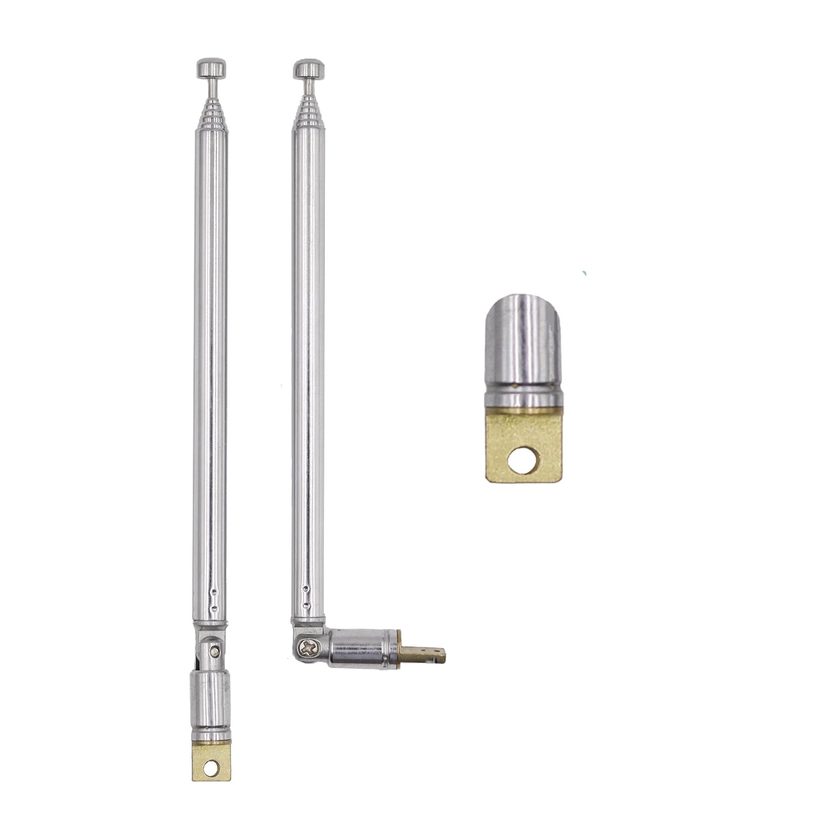 SHUKEFER 2PCS FM AM Radio Antenna 7 Section 21.73 Inch Universal Telescoping Antenna Portable Collapsible Radio Antenna Replacement for FM AM Stereo CD Player Boombox Antenna