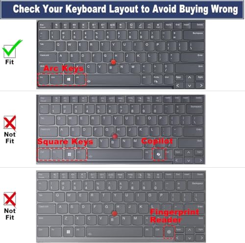 Image of Keyboard Cover for Lenovo ThinkPad 14 inch E480 E485 E490 E475 E470 E470c, ThinkPad 14 inch T460(s) T470(s) T480(s) T490 /S T495(S), ThinkPad L390 L460 L470 L480 14 inch, Thinkpad A475 A485-TPU