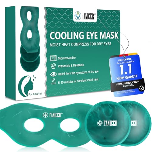 Masque Yeux Froid et 2 Pads Rafraîchissants, patch yeux...