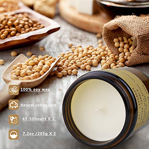 image for TOFU Scented Aromatherapy Candles for Home, Long Burning Jar Soy Candl